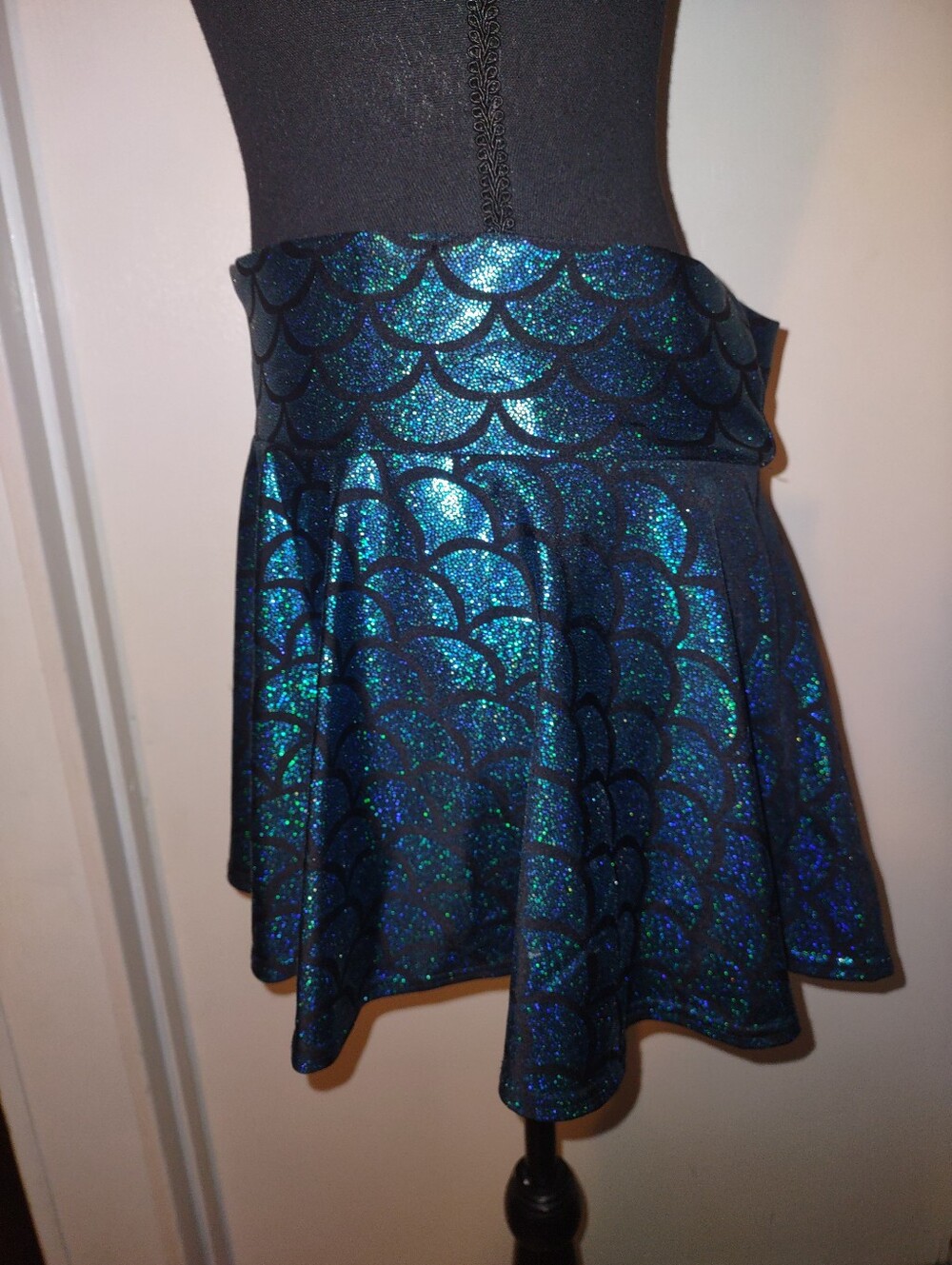 Mermaid Scale Rave Mini Skirt - Picture 8 of 12